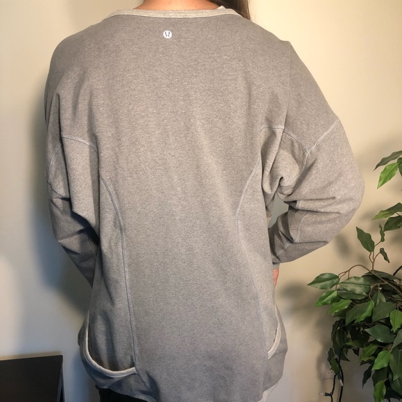 Lululemon grey cardigan half zip w pockets - Picture 4 of 4